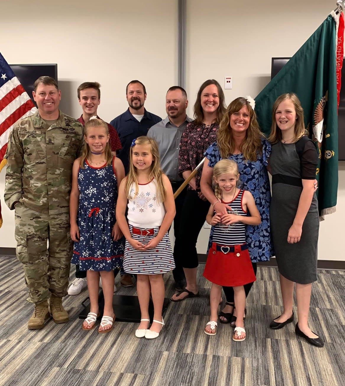 Chad Miller with his family